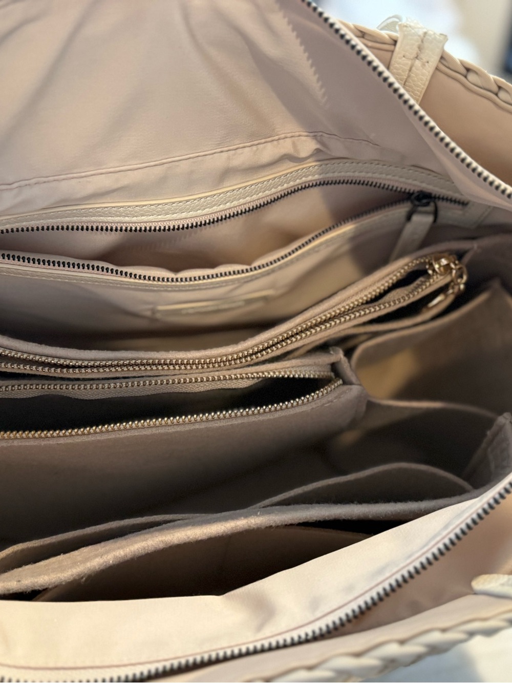 Naghedi Ecru Woven Tote Bag - Jetsetter Small Tote - Picture 8 of 15